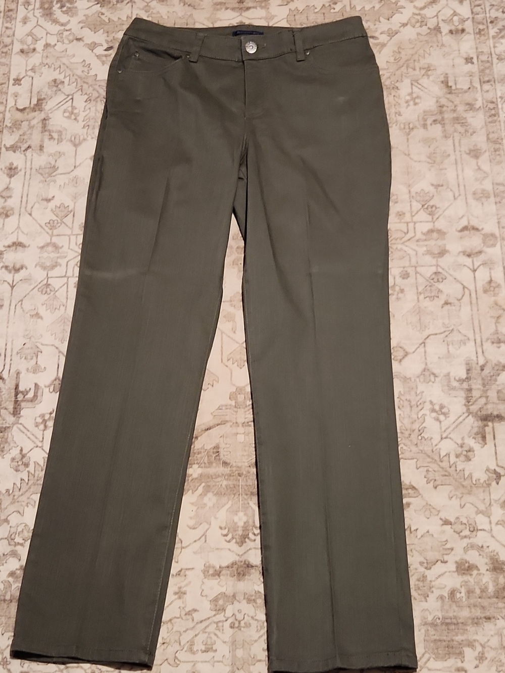 Bandolino Olive Green Women's Straight-Leg Jeans Dress Pants